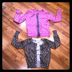 2 Sweaters Big Girls Size 7/8 Pink and the Other 6